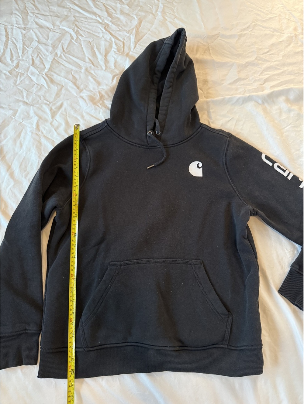 Carhartt Relaxed Fit Black Hoodie Sweatshirt Size L